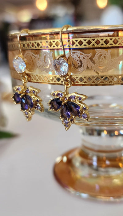Saints Leaf Drop Earrings