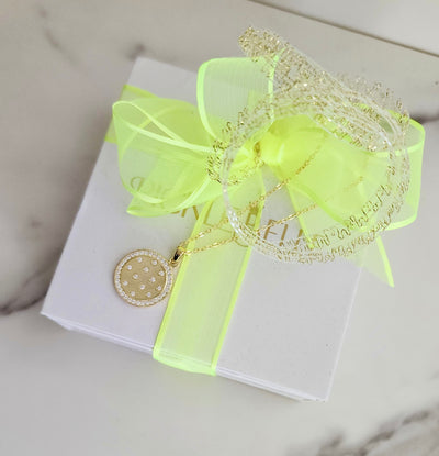 Pickleball Disco Ball Necklace Gold