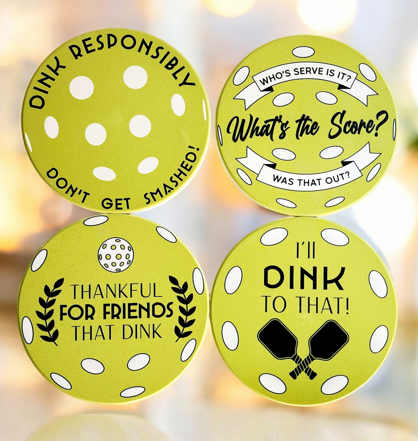 Pickleball Coaster Set A