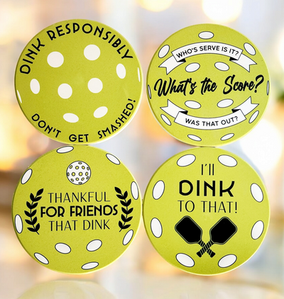 Pickleball Coaster Set A