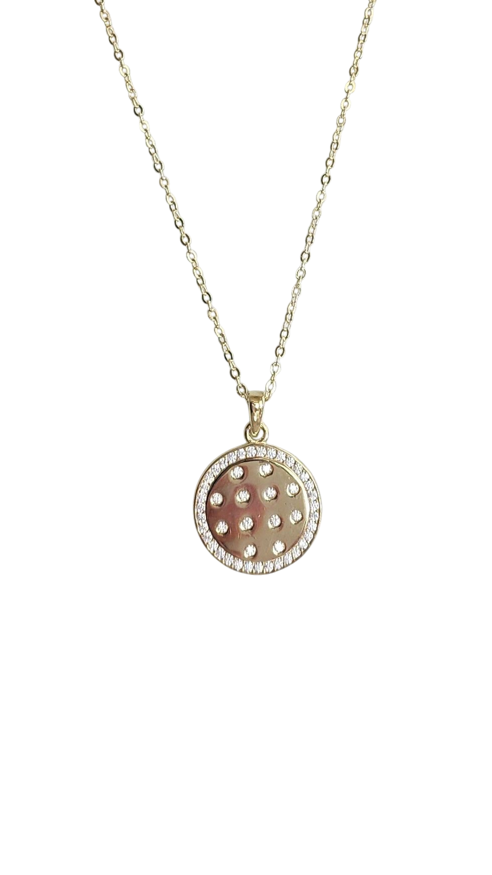 Pickleball Disco Ball Necklace Gold