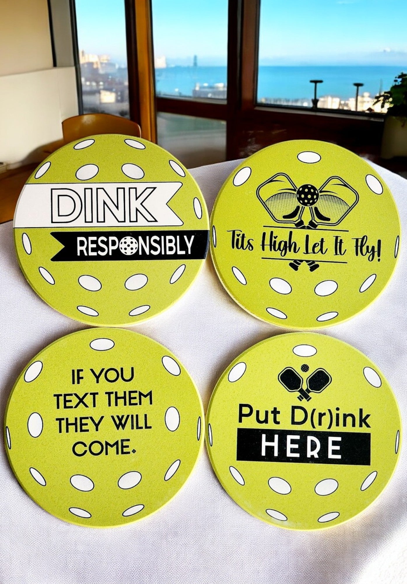 Pickleball Coaster Set B