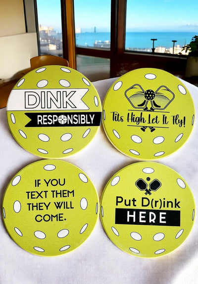 Pickleball Coaster Set B