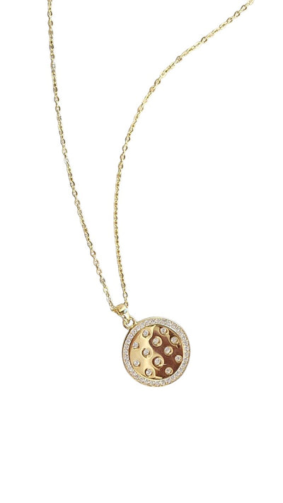 Pickleball Disco Ball Necklace Gold