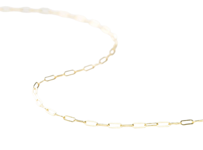 X Clip Link Necklace 18" Gold