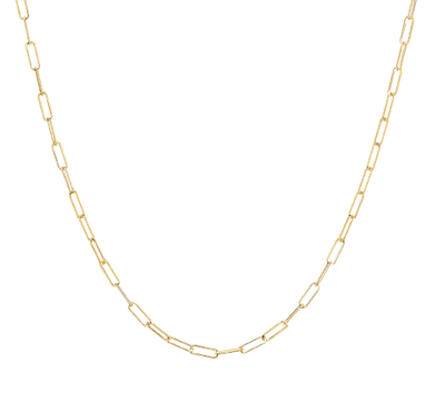 X Clip Link Necklace 18" Gold