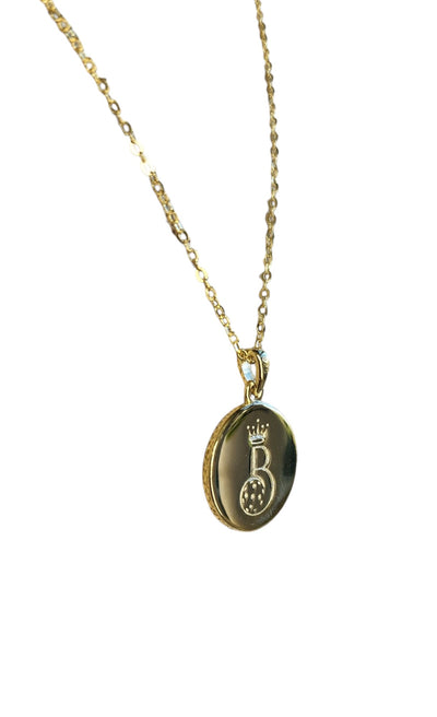 Pickleball Disco Ball Necklace Gold