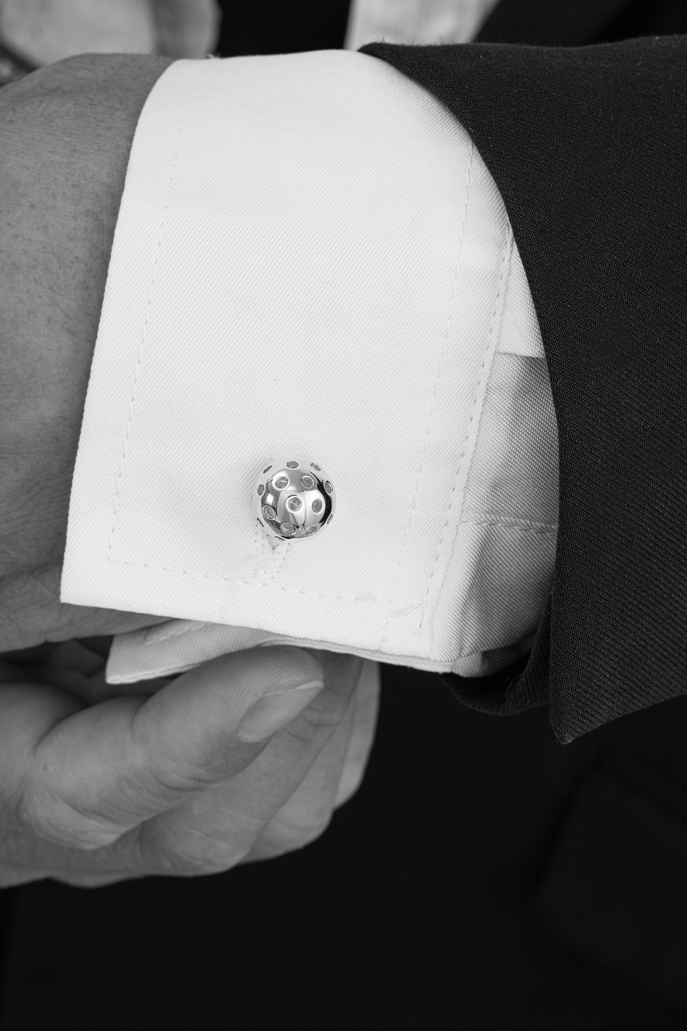 Silver Pickleball Ball Cufflinks feature a 12mm ball with just enough 'pop' for your evening out. Simple and stunning.