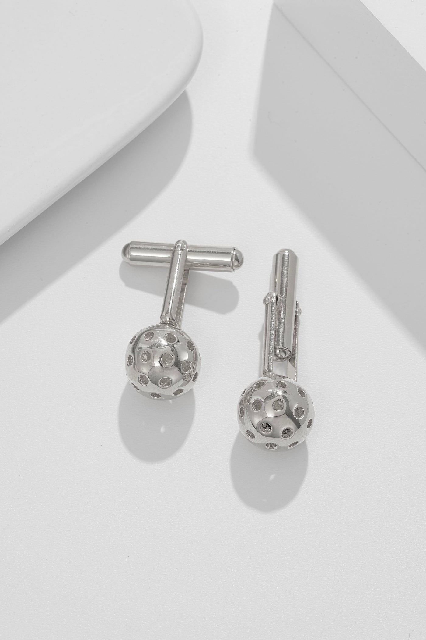 Silver Pickleball Ball Cufflinks feature a 12mm ball with just enough 'pop' for your evening out. Simple and stunning.